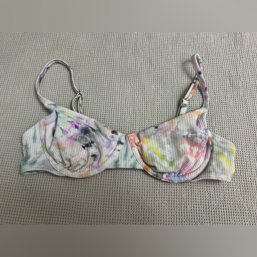 Xhilaration Colorful Tie-Dye Bikini Top